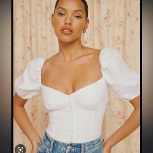 Reformation Rome Linen Top